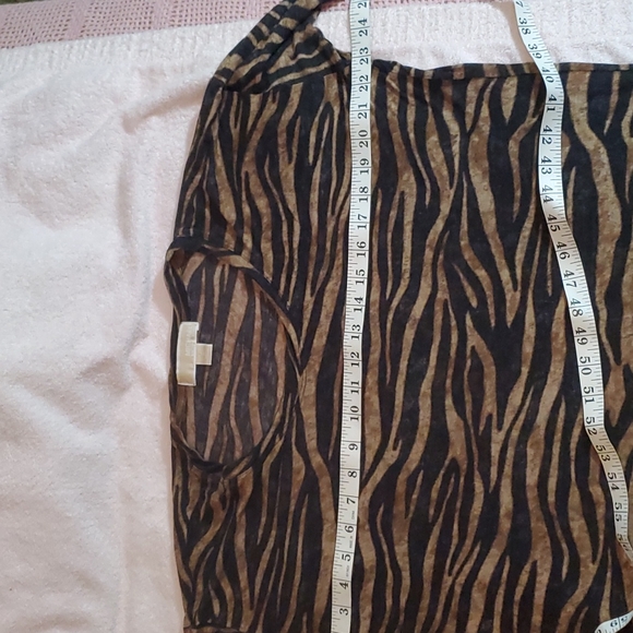 MICHAEL KORS Women's Brown/Black Zebra Print Long Sleeve Tunic Top-EUC-Sz S - Picture 12 of 13